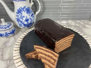 Flourless Chocolate Cake with mousse frosting