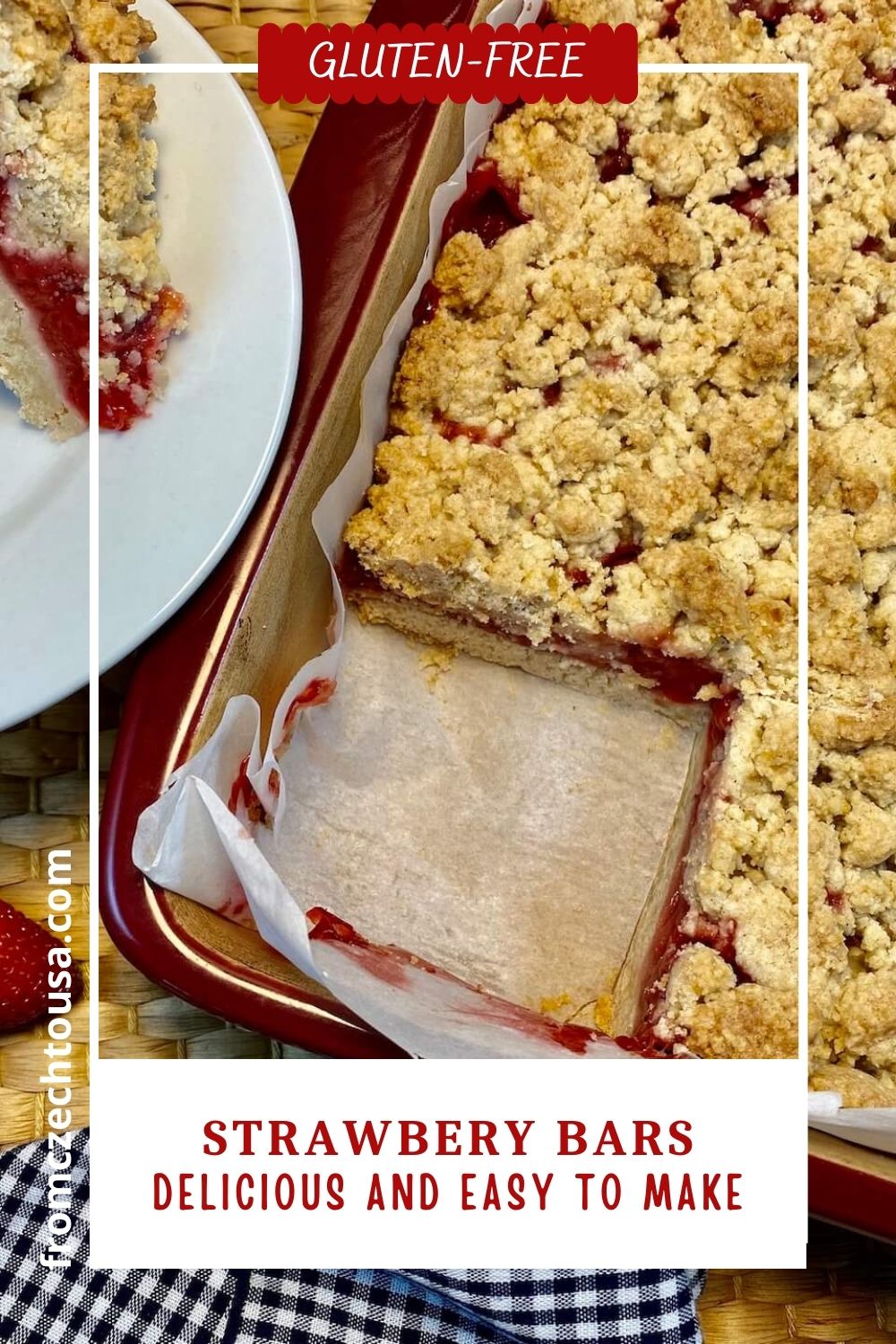 Delicious Strawberry Crumb bars