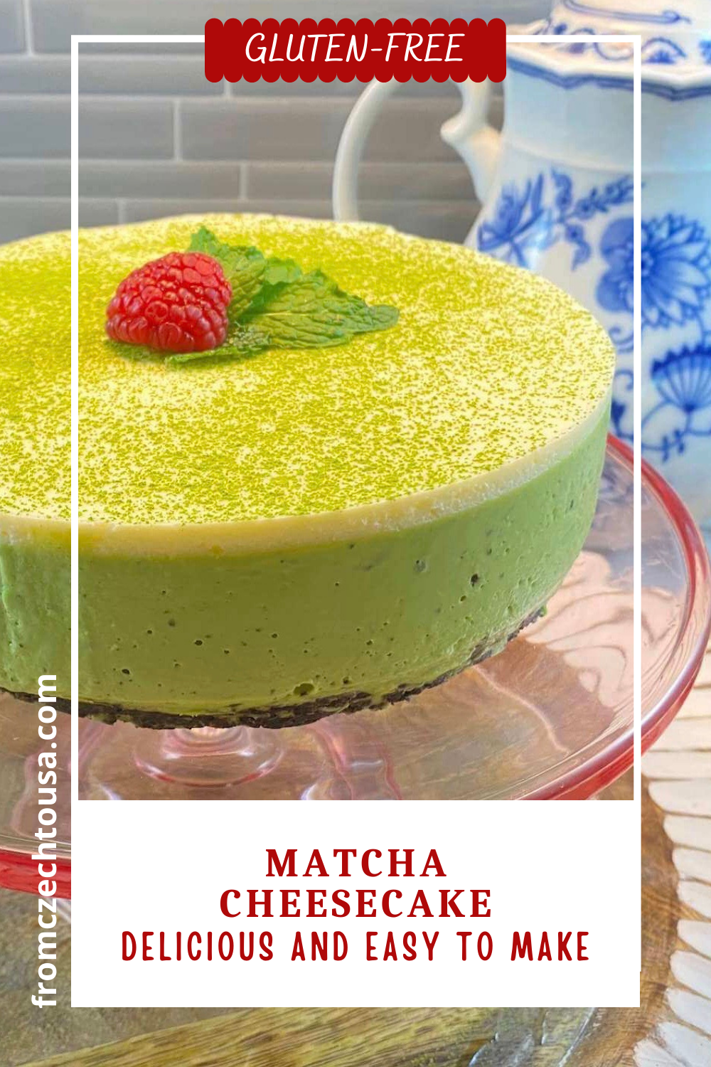 No-Bake Matcha Cheesecake