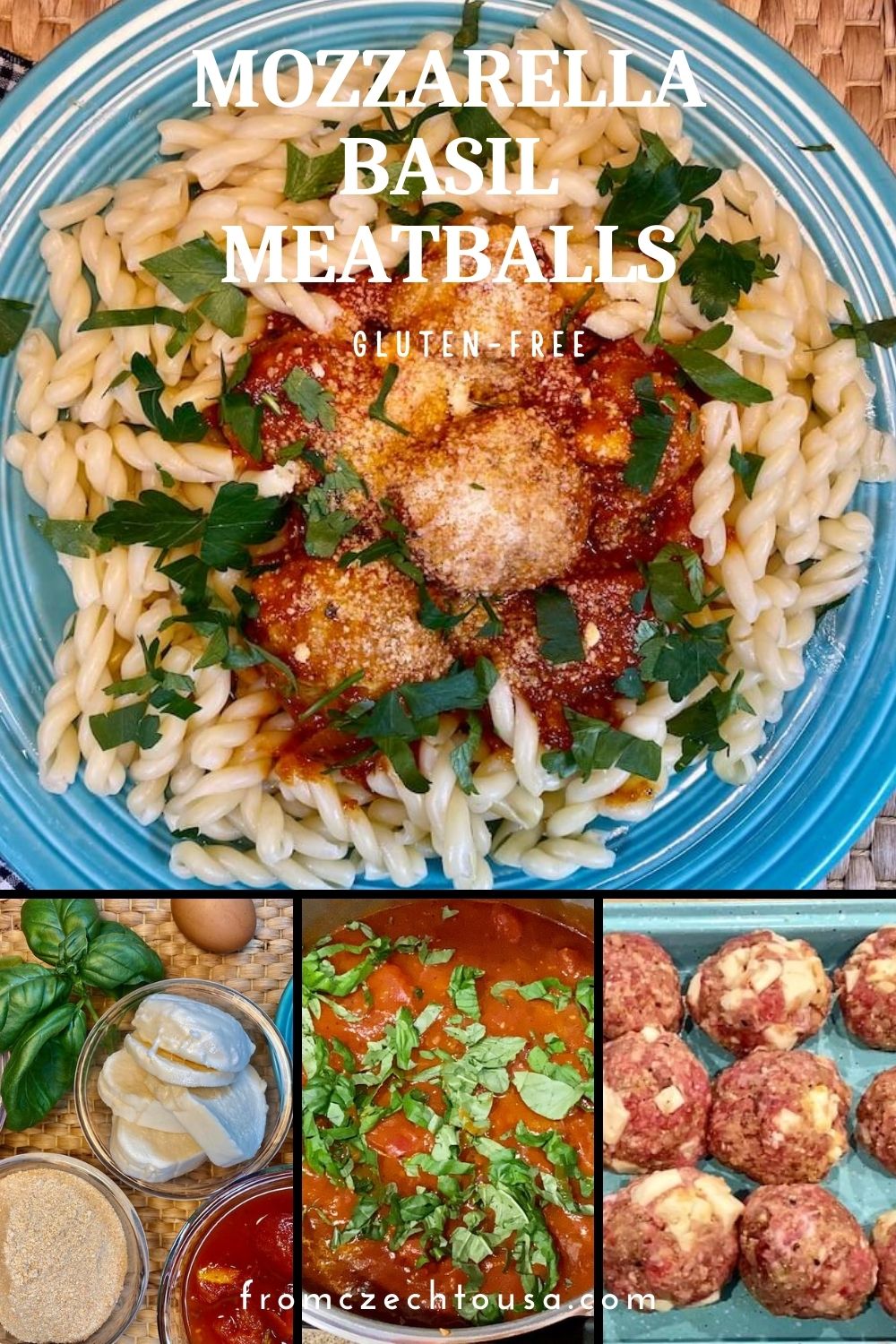 Mozzarella ~ Basil Meatballs