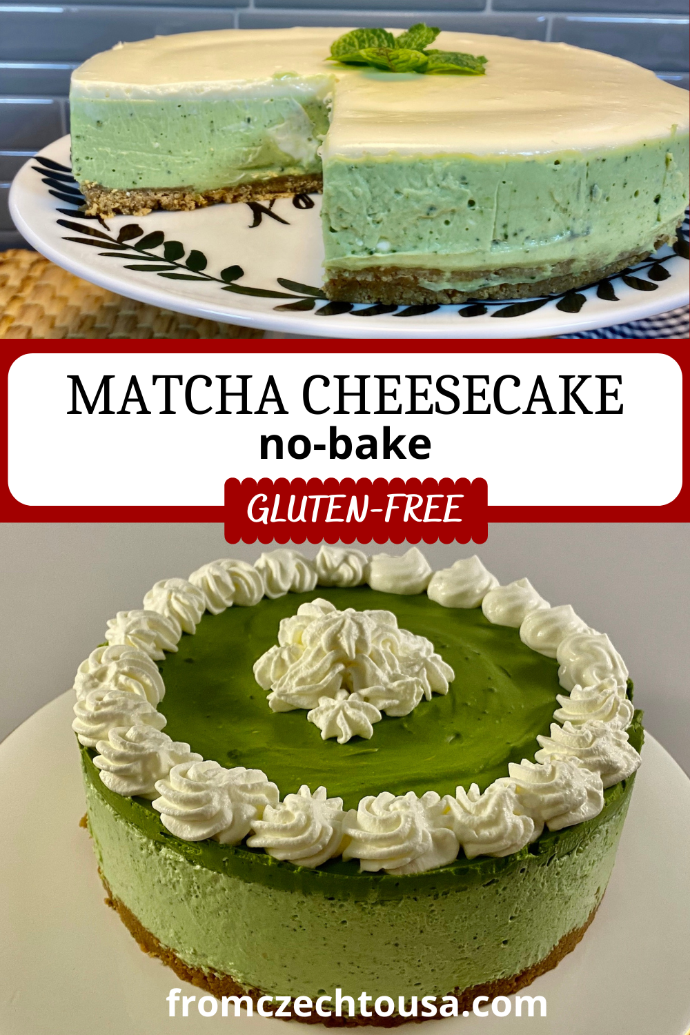 No-Bake Matcha Cheesecake