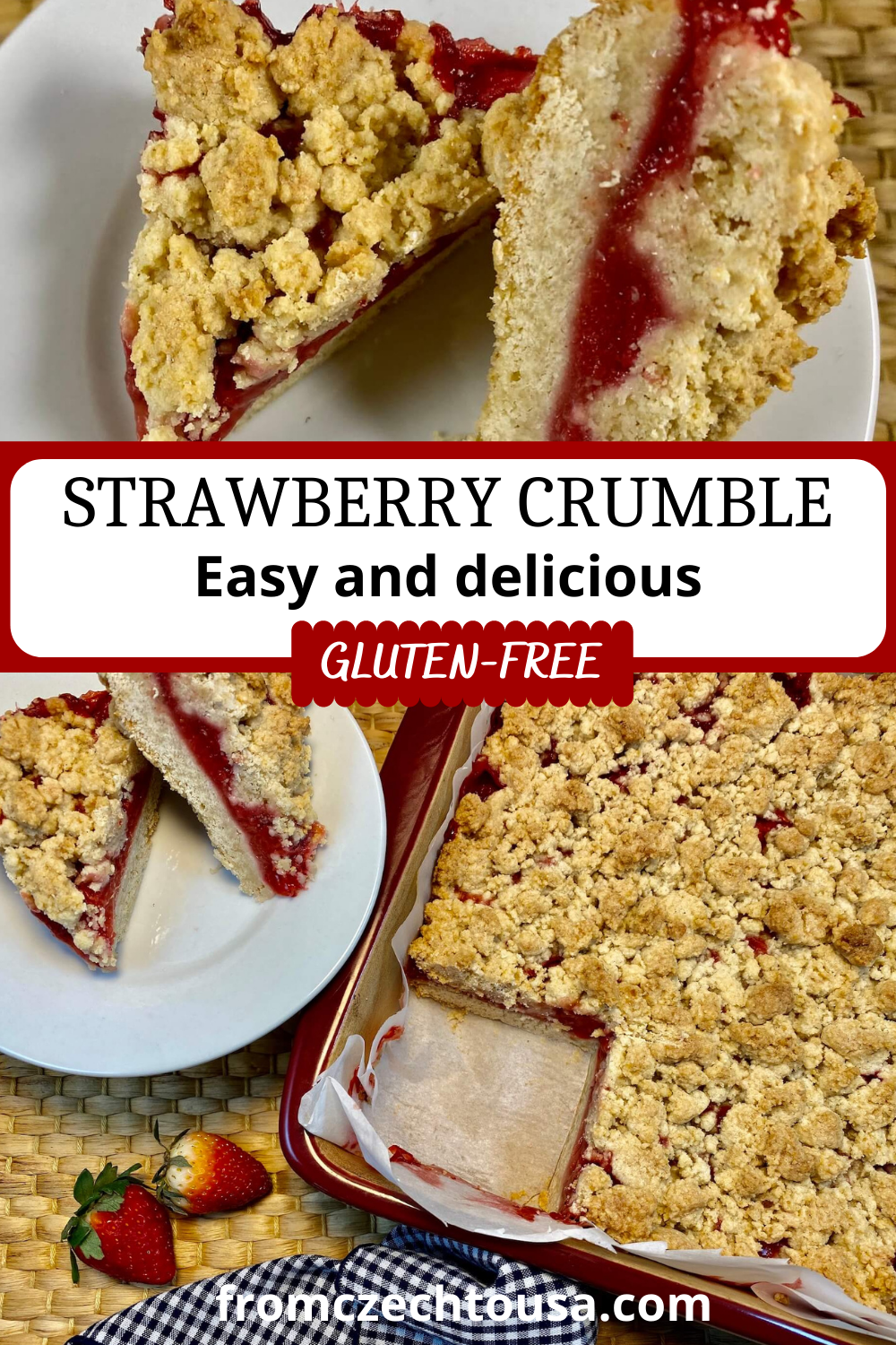 Delicious Strawberry Crumb bars