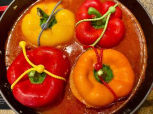 Stuffed pepper with Tomato sauce