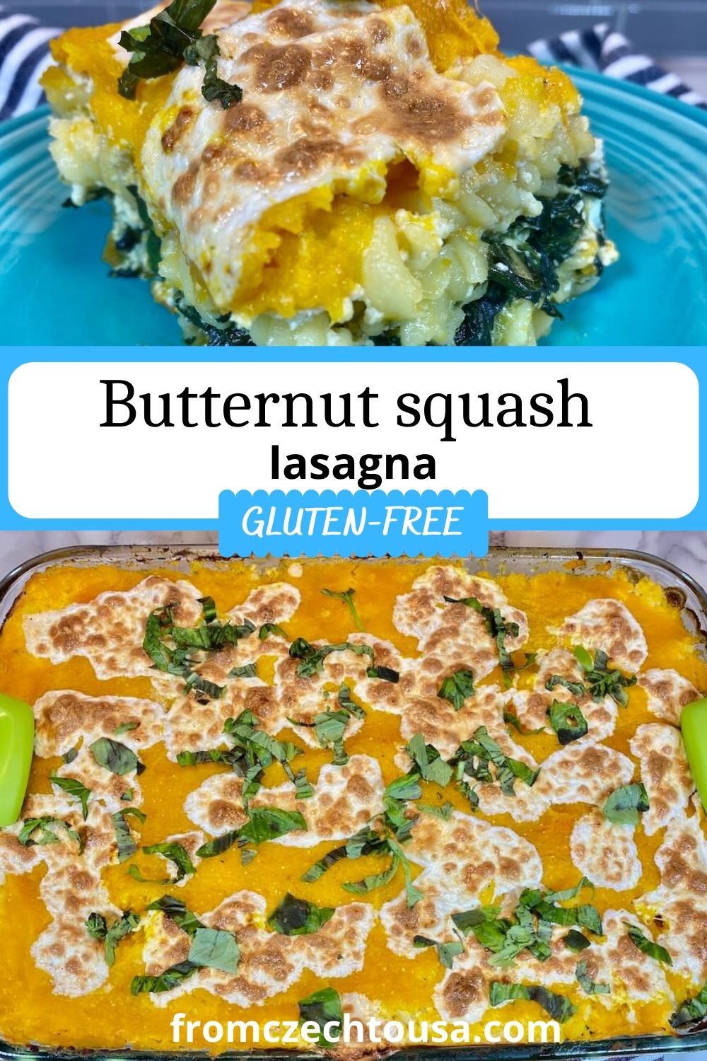 Butternut squash lasagna with Spinach and Ricotta